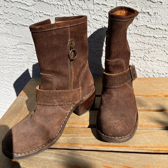 Fiorentini + Baker Suede Square Toe Boots - Picture 5 of 6